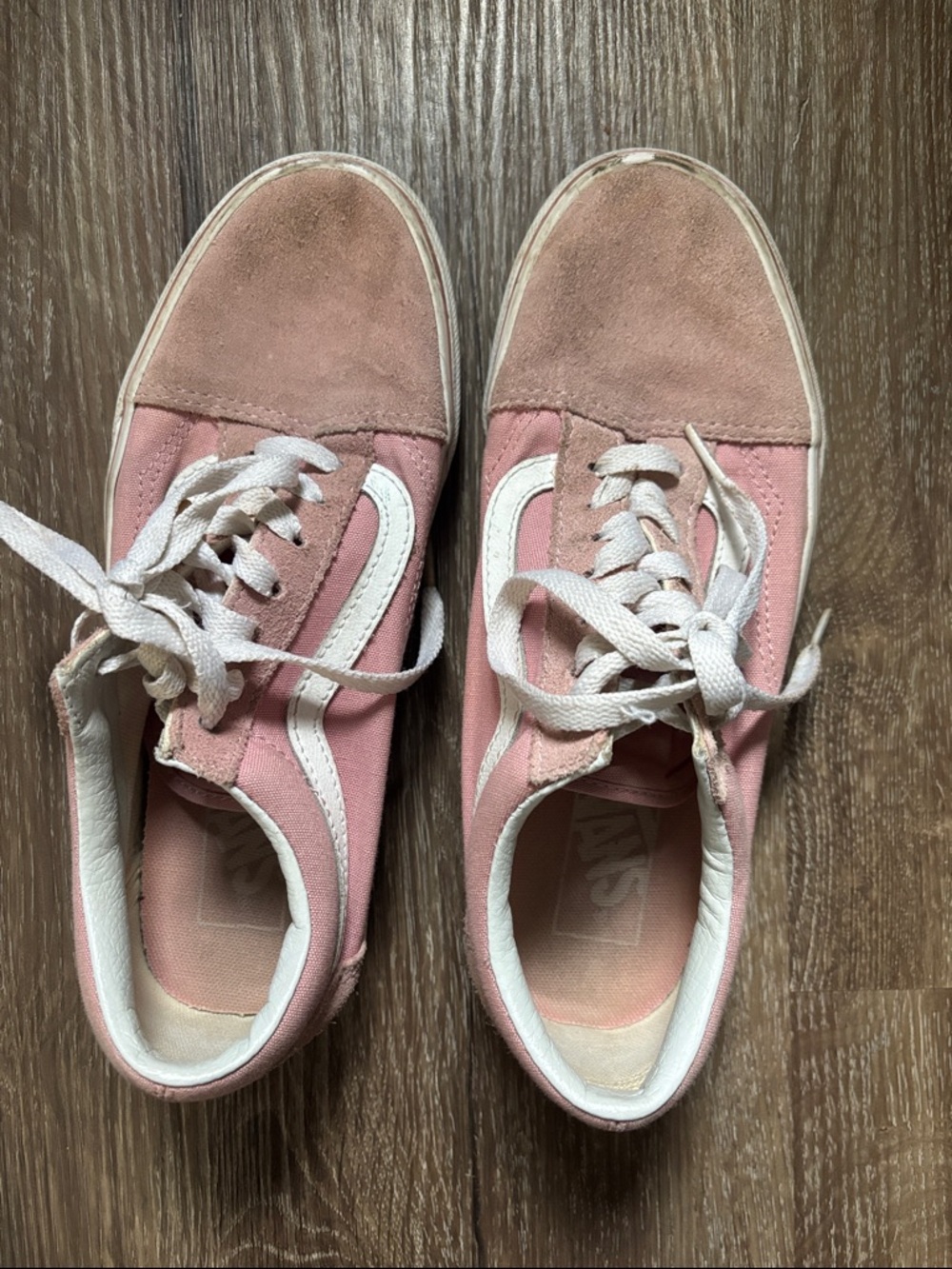 Vans Old Skool Sneakers in Dusty Rose and White